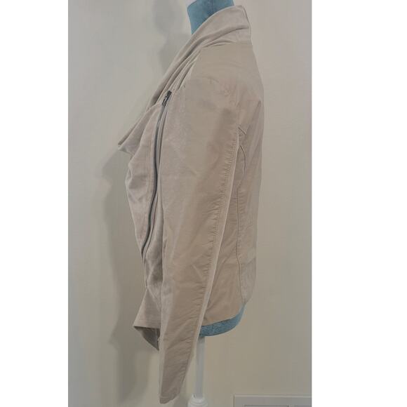 Anthropologie Blank NYC Jacket Womens Medium Drapey Moto Vegan Leather Boho - Picture 7 of 12